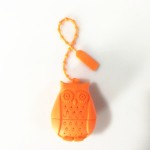 Tea filter, infuser, owl form, orange color